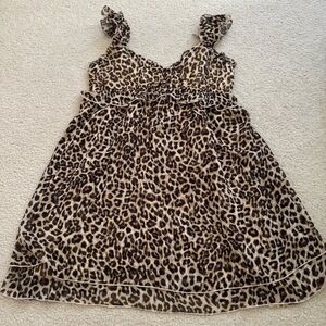 American Eagle Leopard Print Sleeveless Dress